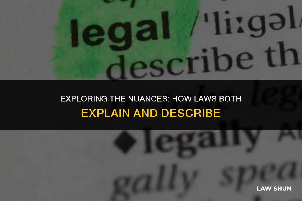 does a law explain or describe