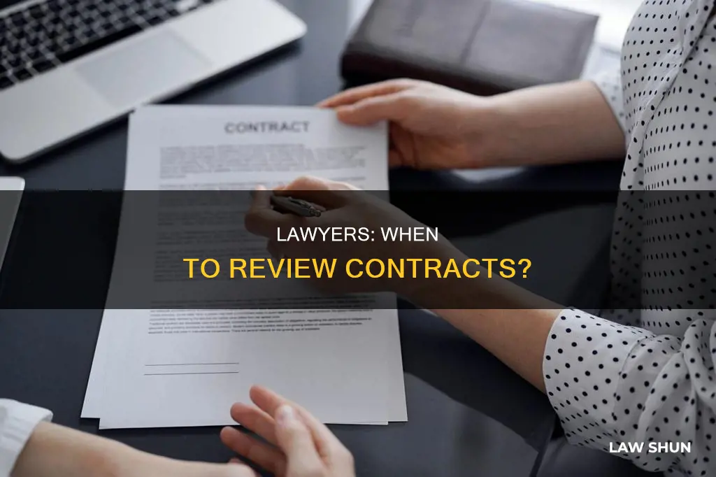 does a lawer review the first contract or at closing