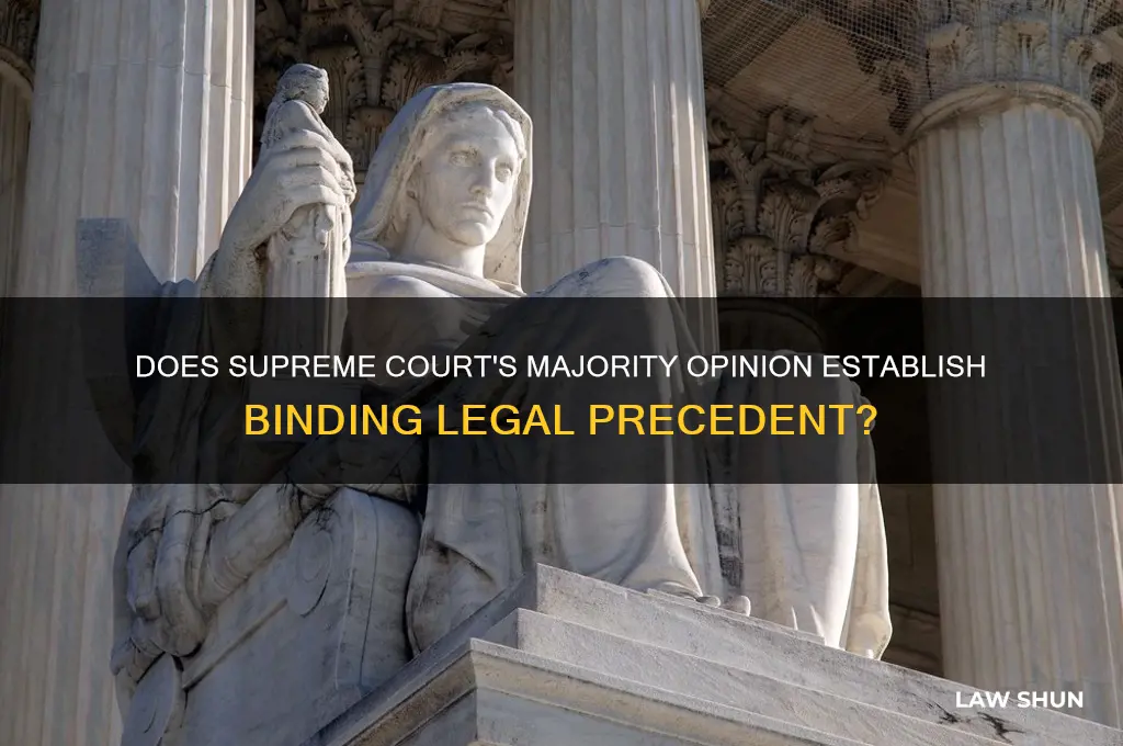 does a majority opinion on supreme court set law