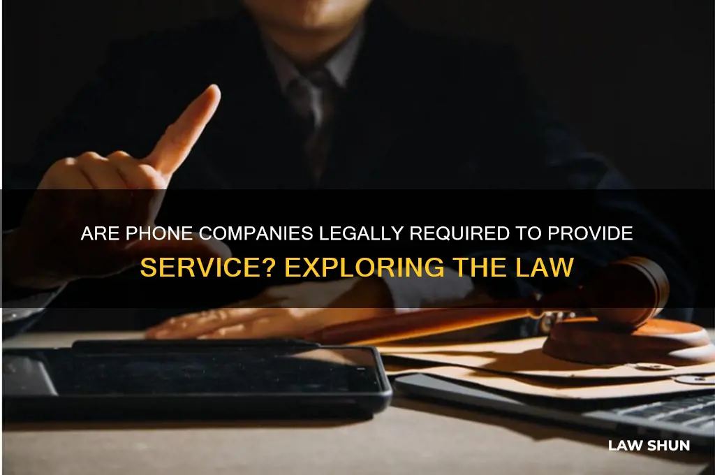 does a phone company have to provide phone serviceby law