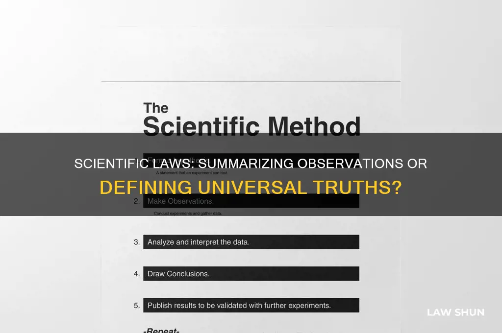 does a scientific law summarizes a series of related observations