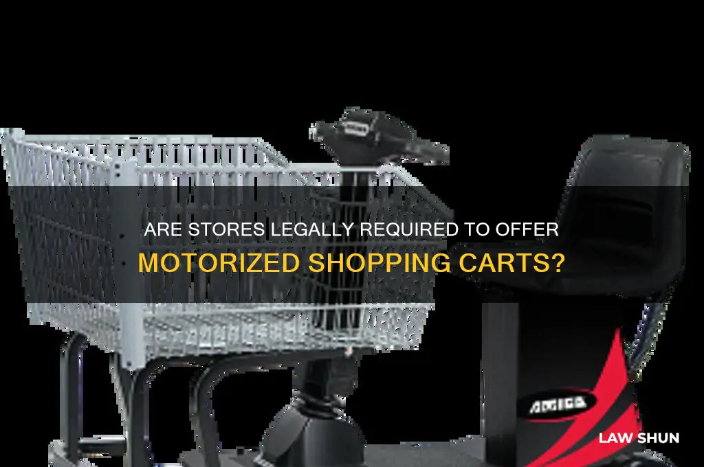 does a store have to provide motorized carts by law