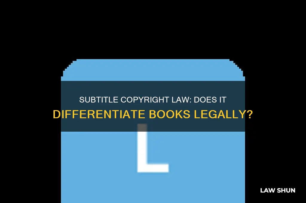 does a subtitle seperate one book from another copyright law