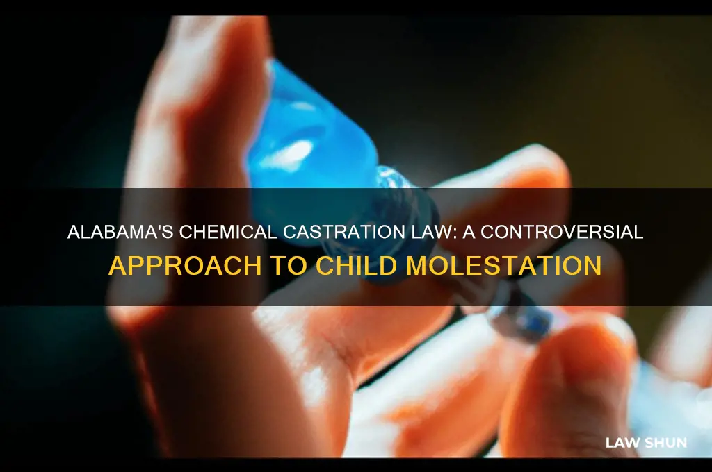does alabama have a law to chemically castrate child molesters