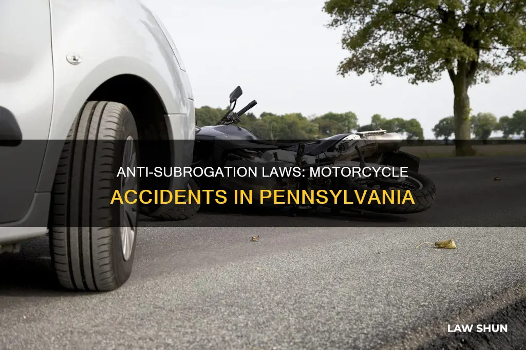 does anti subrogation apply to motorcylces pa law