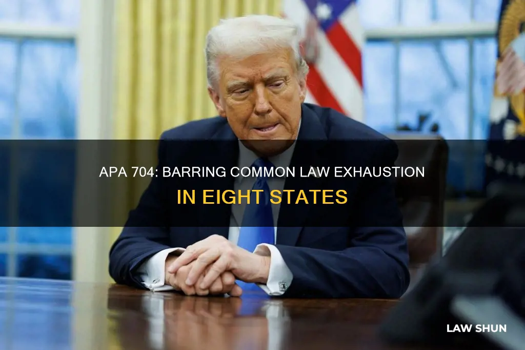 does apa 704 bar common law exhaustion