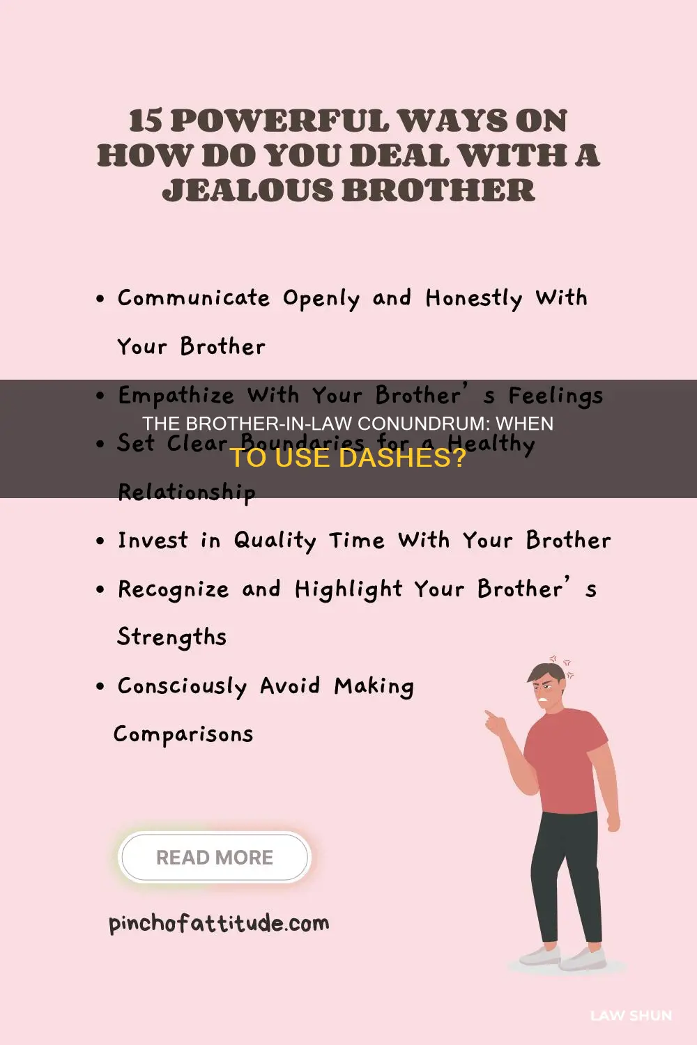 does brother in law need dashes