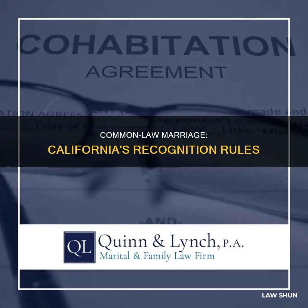 does ca recognize common law marriage