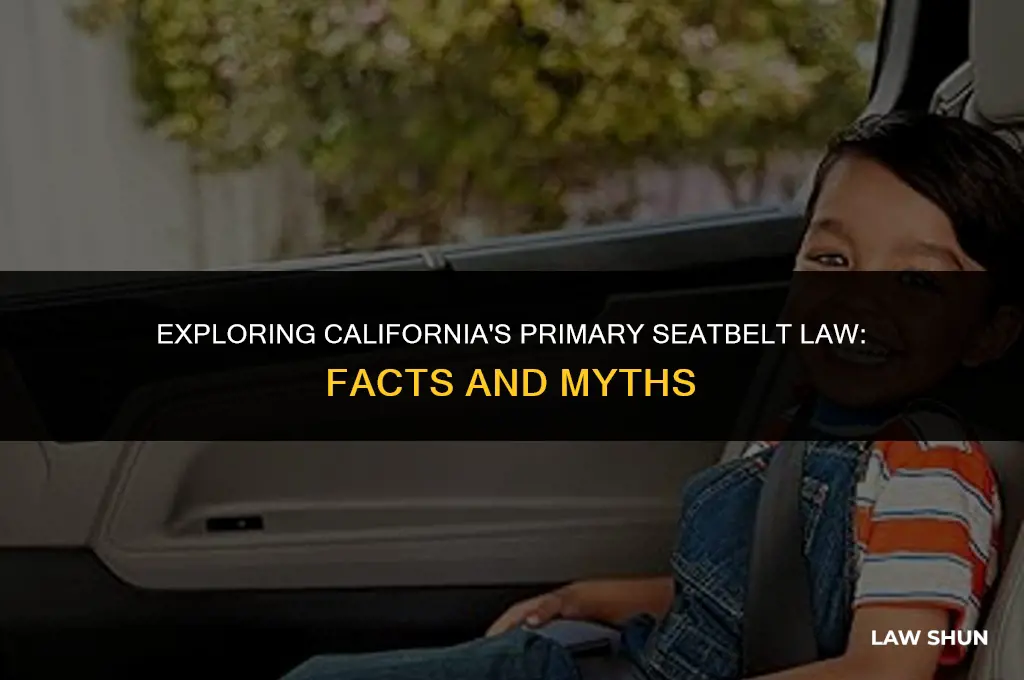 does cali have primsry seatbet law