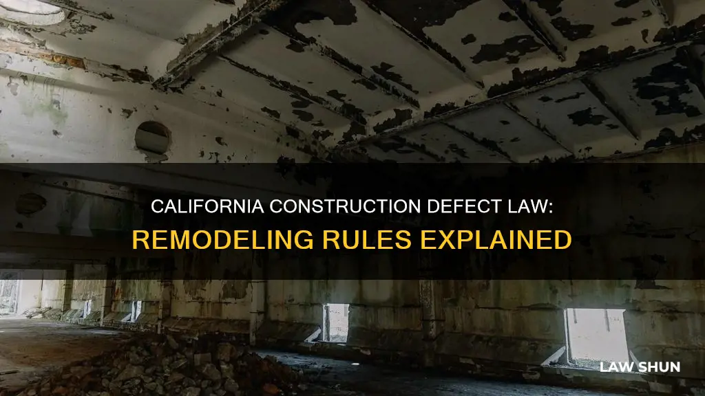 does california construction defect law apply to remodeling