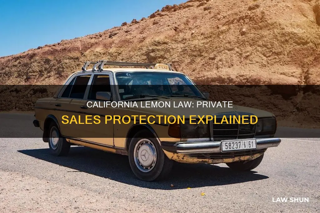 does california lemon law apply to private sales