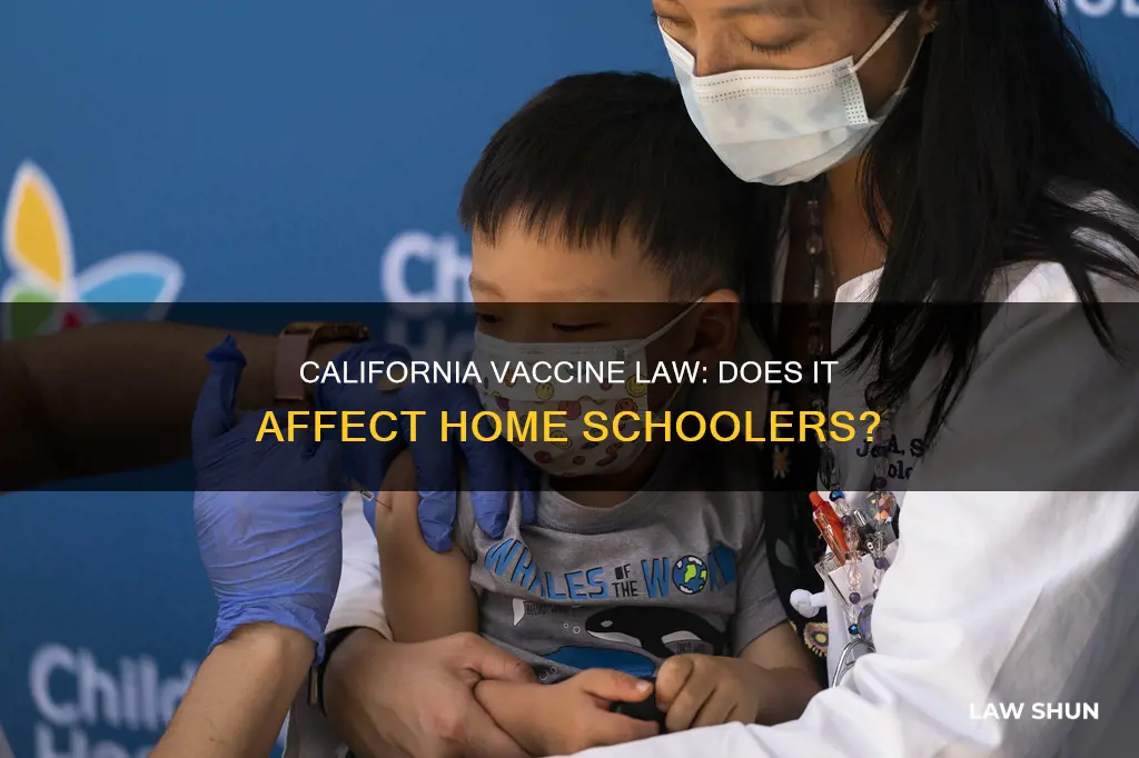 does california vacccine law apply to home schoolers