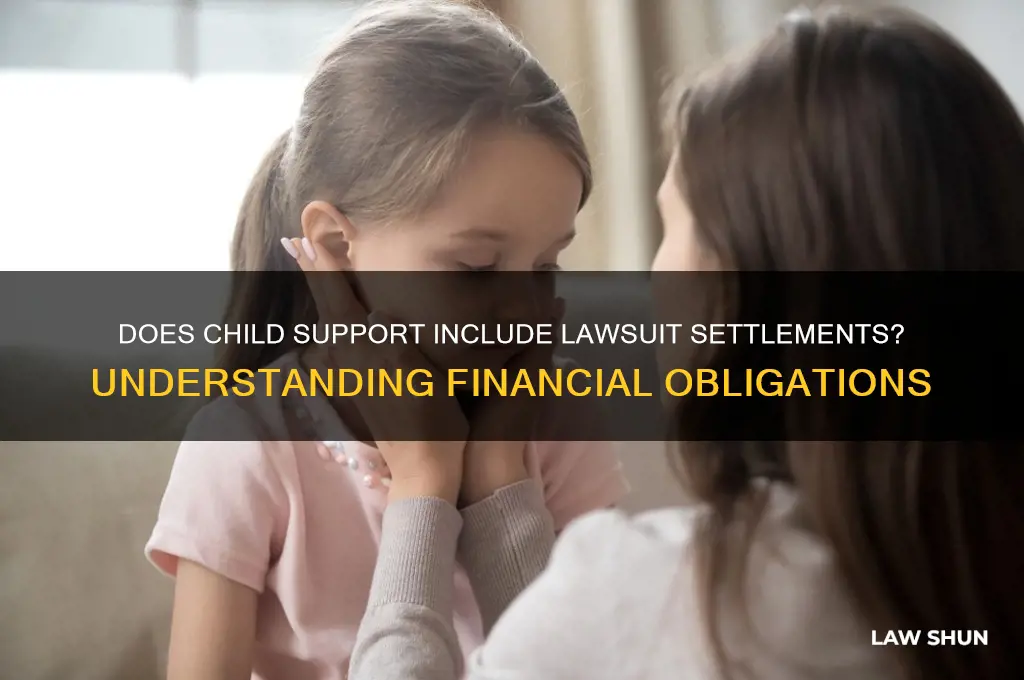does child support include money from law suit