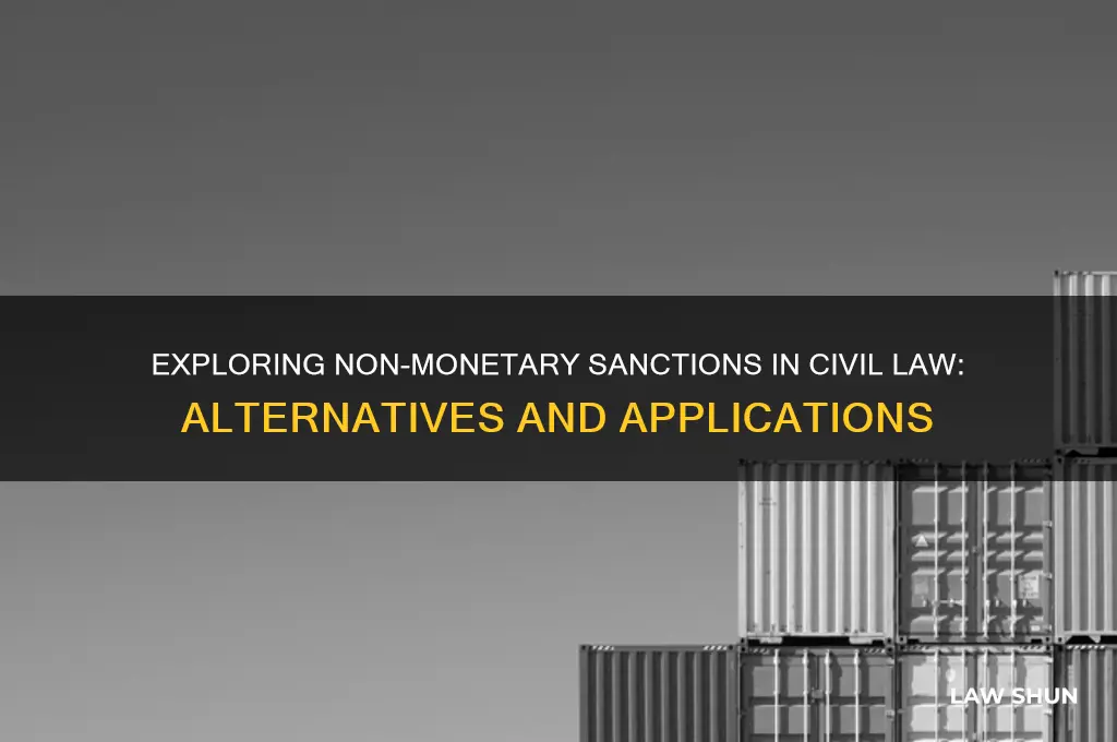 does civil law have non monetary sanctions