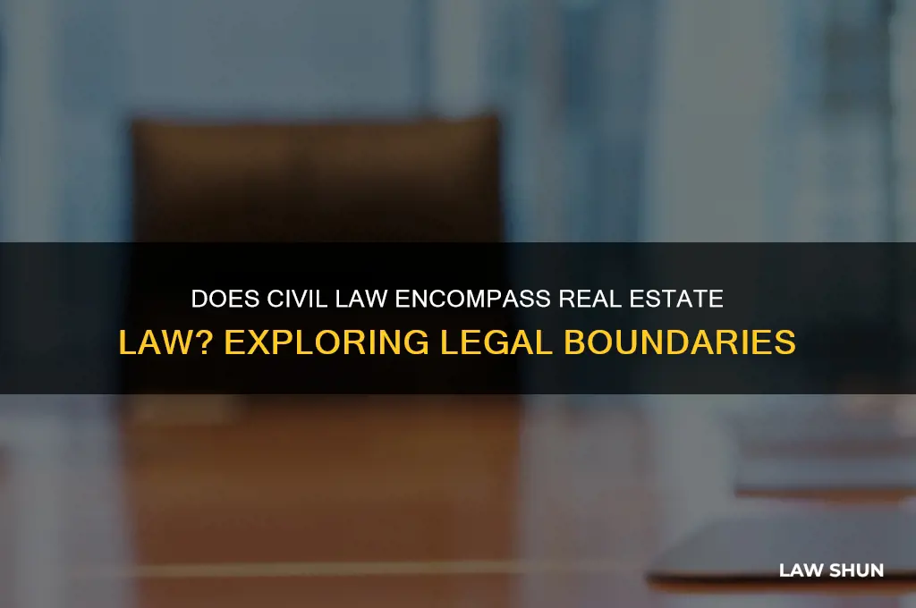does civil law includes real estate law