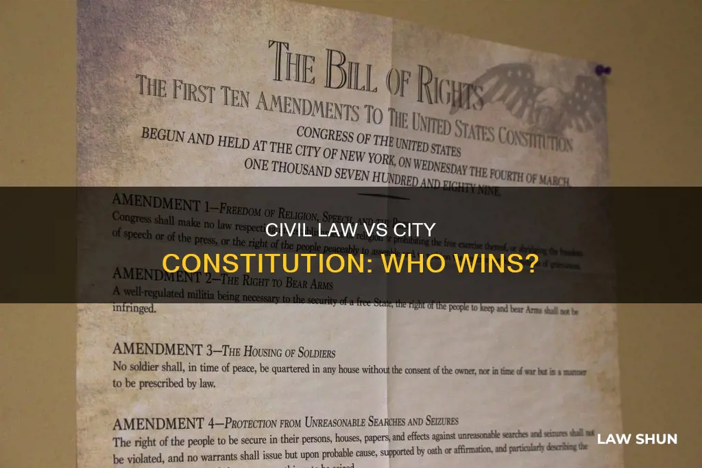 does civil law supersede city constitution