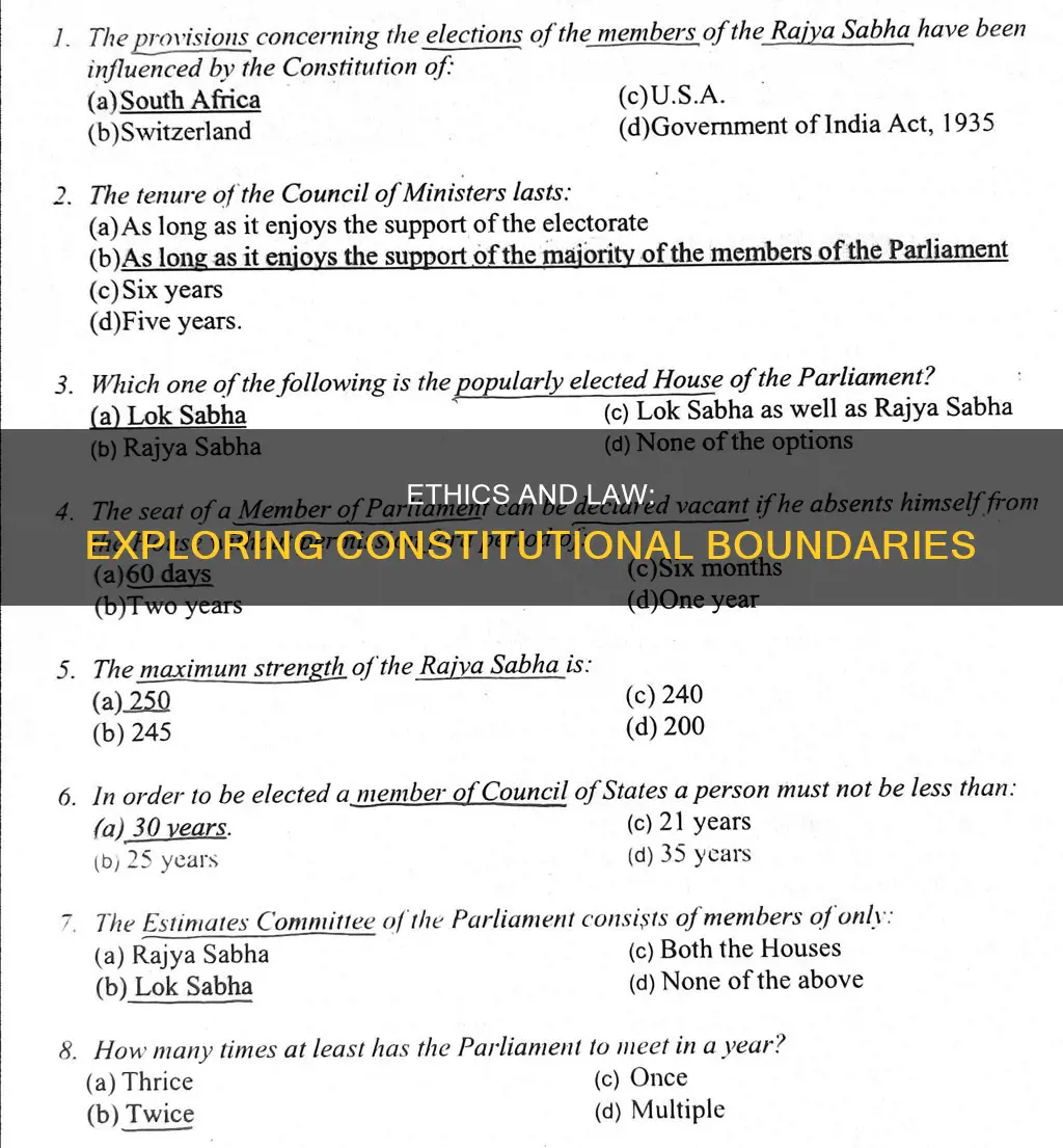 does code of ethics have a law in the constitution