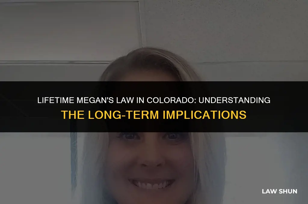 does colorado have lifetime megan law