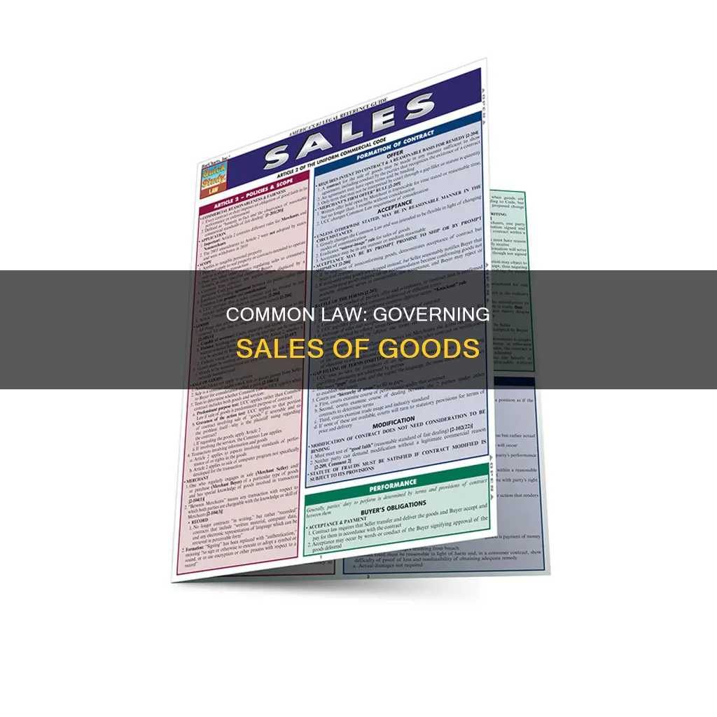 does common law governs the sale of goods