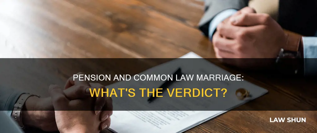 does common law marriage count toward pension in divorce settlement
