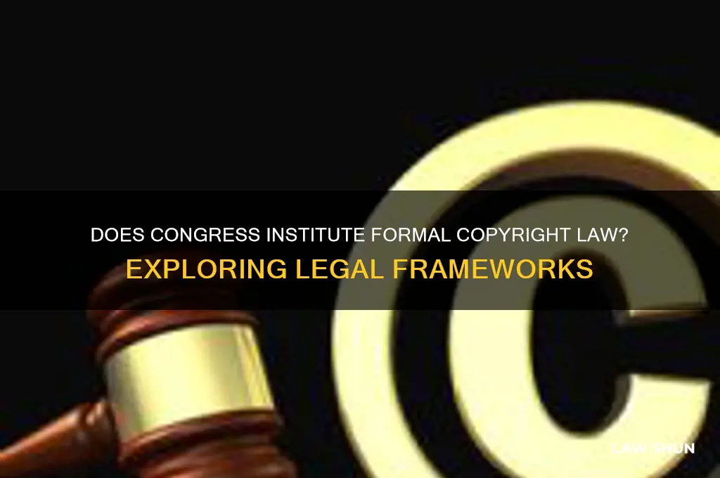 does congress institute formal copyright law