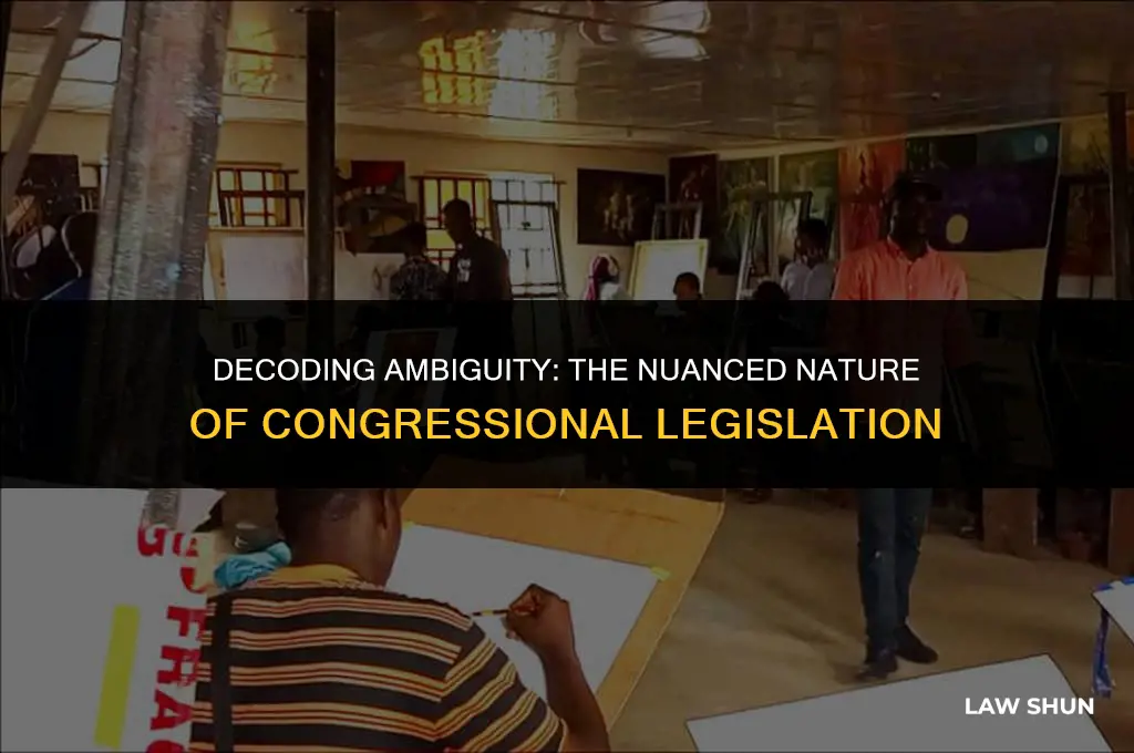 does congress leave laws ambiguous sometimes