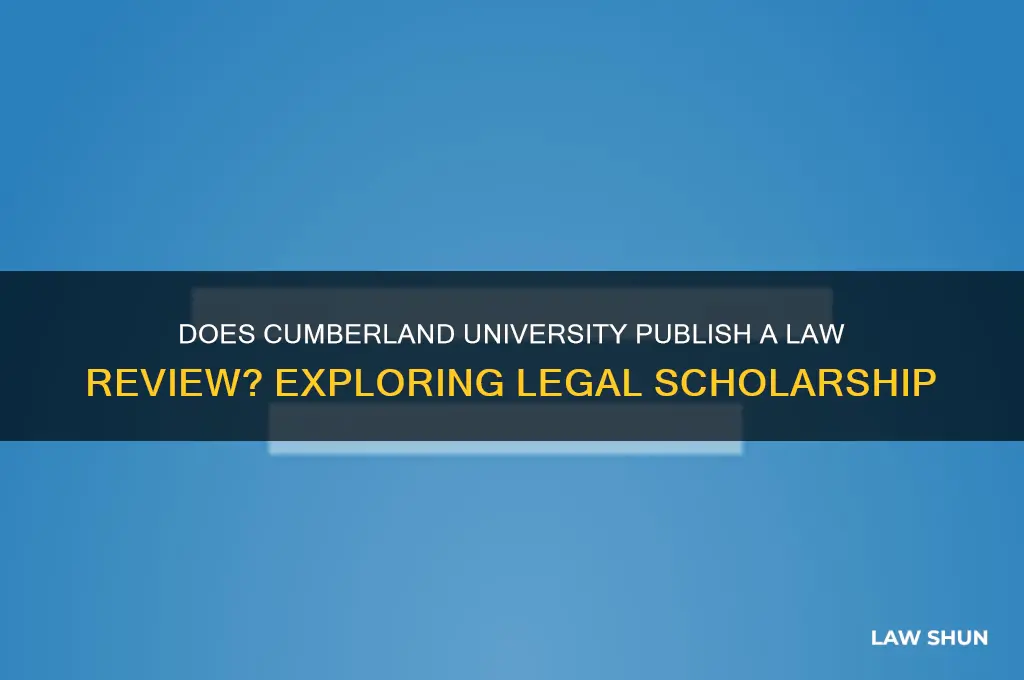 does cumberland have a law review