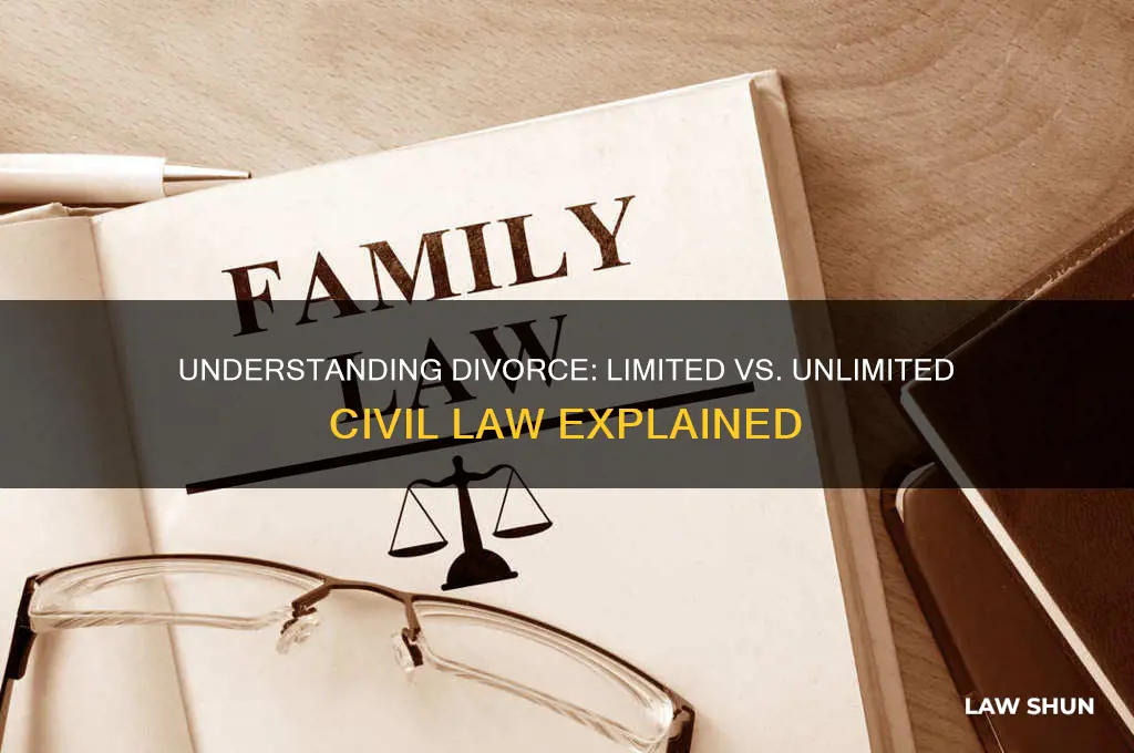 does divorce fall under limited or unlimited civil law
