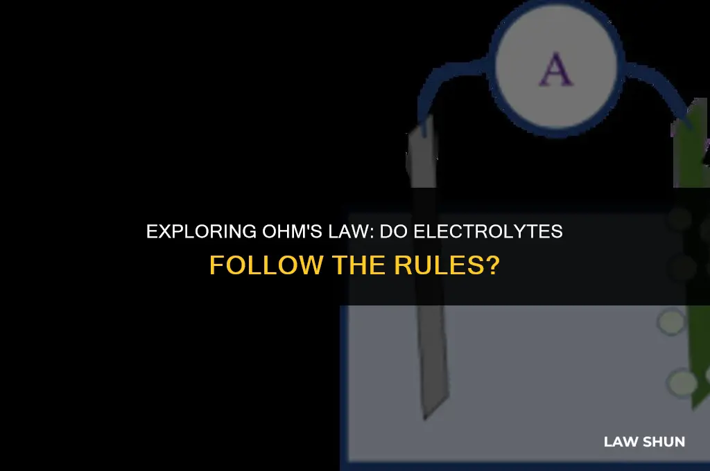 does electrolyte obey ohm