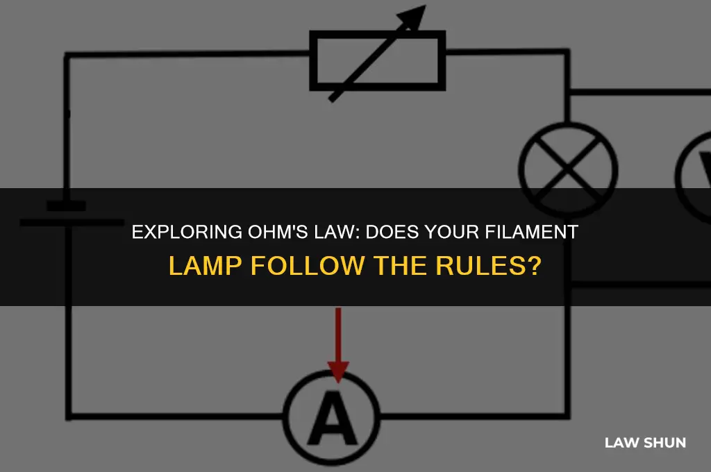 does filament lamp obey ohm law