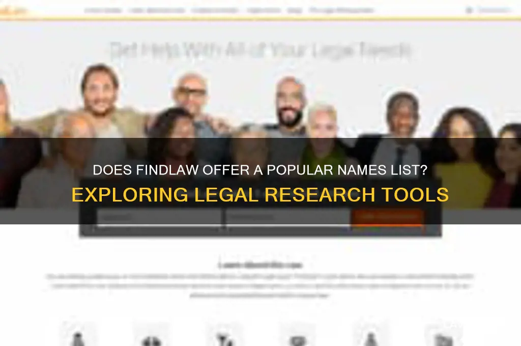 does find law have a popular names list