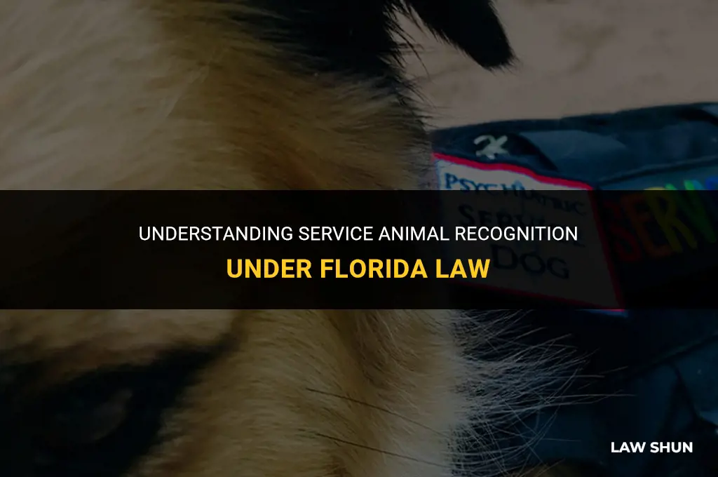 does fla law recognize service animals