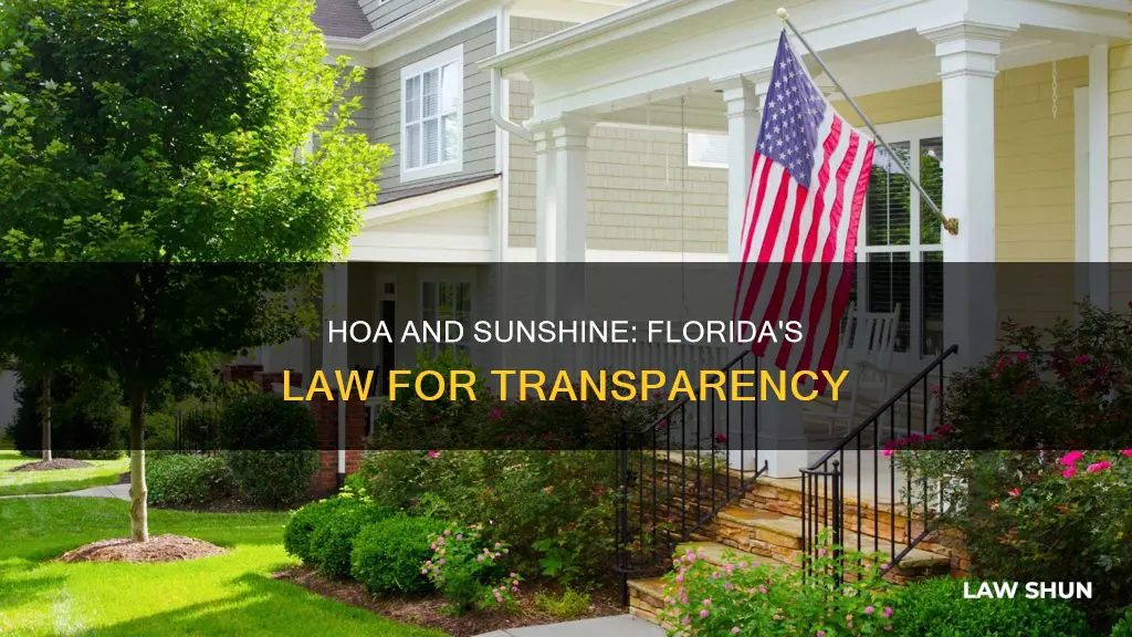 does florida sunshine law apply to hoa