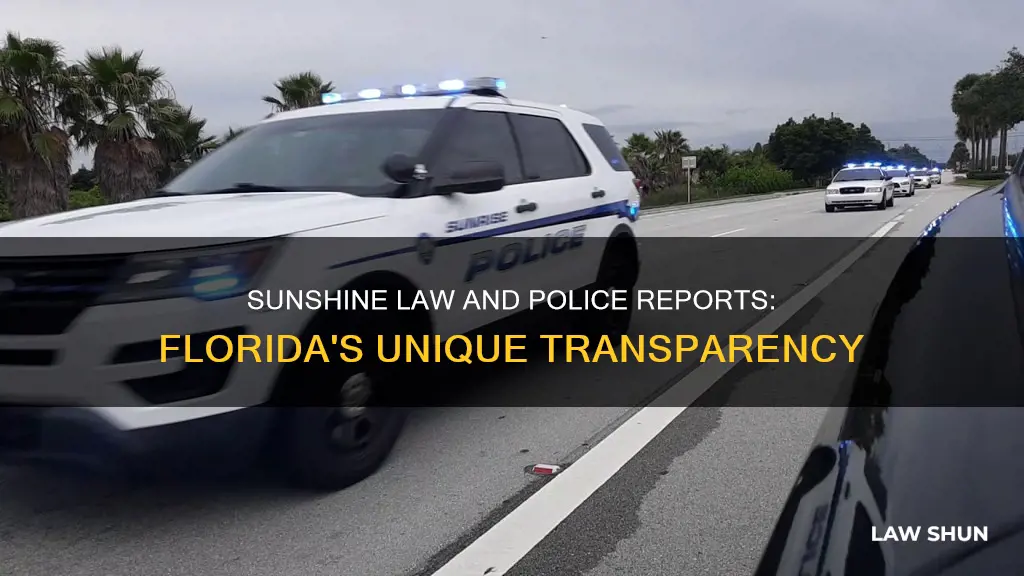 does florida sunshine law apply to police reports