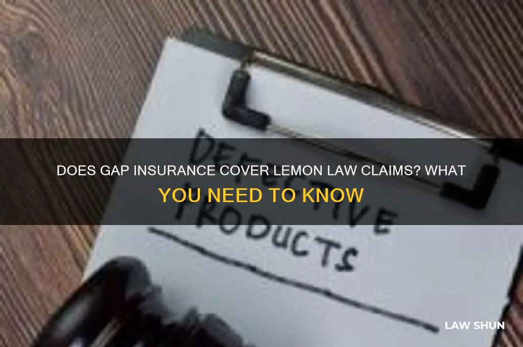 does gap insurance cover lemon law