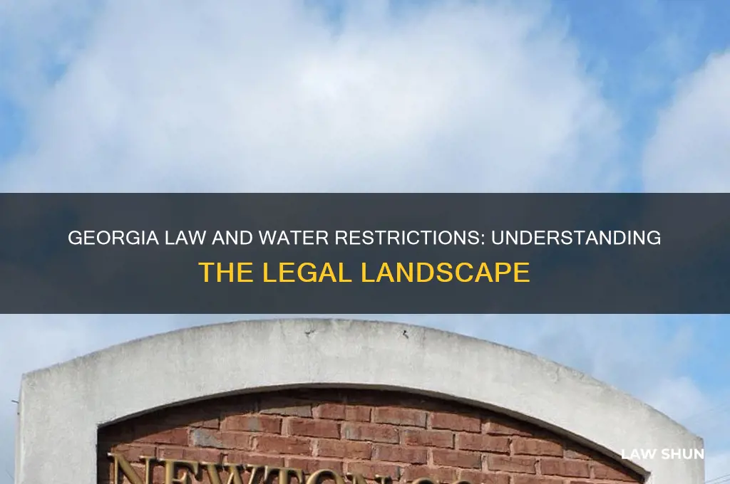 does georgia law ban water