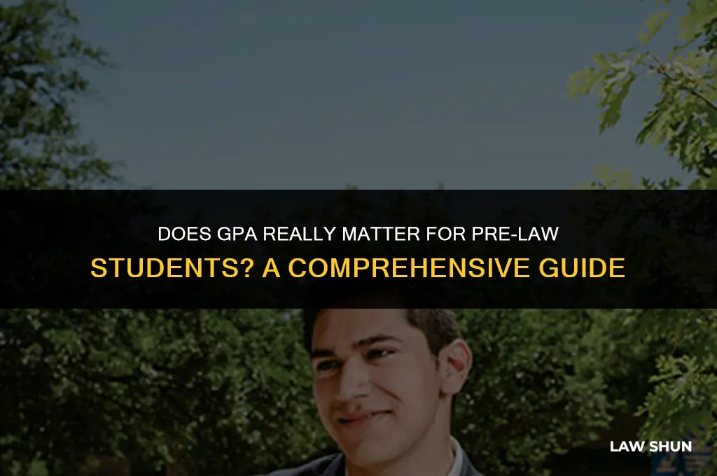 does gpa matter for pre law