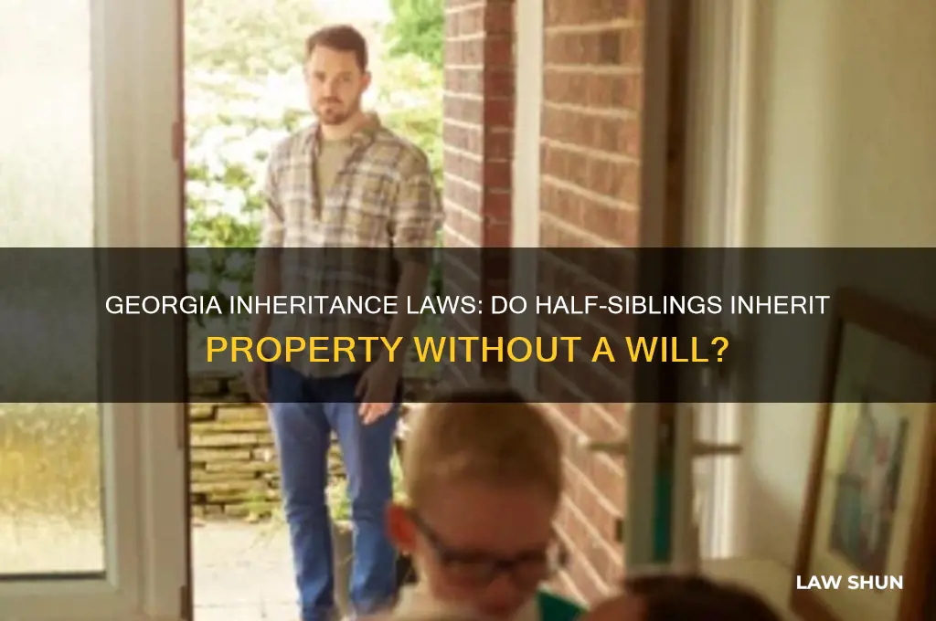 does half sibling inherit property georgia law