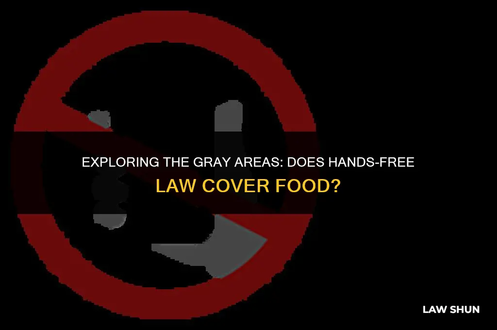 does hands free law include food