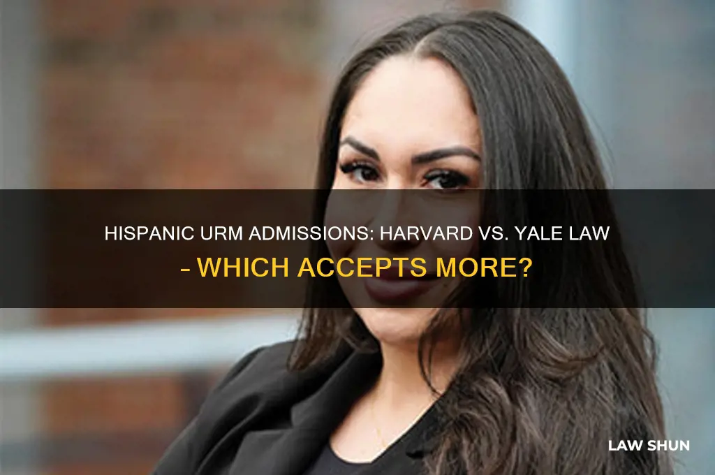 does harvard or yale law accept the most hispanic urms