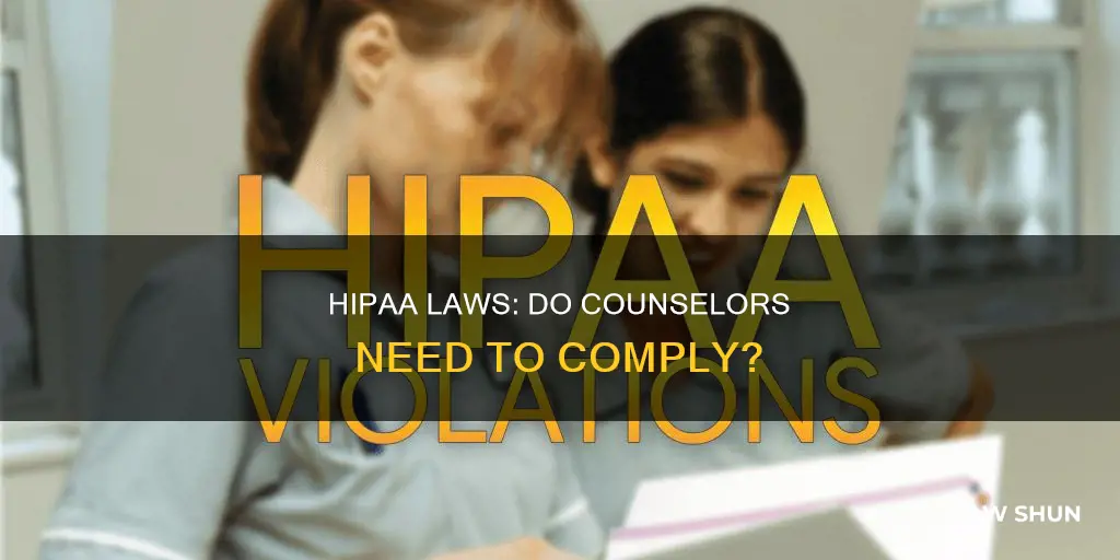 does hipaa laws apply to counselors