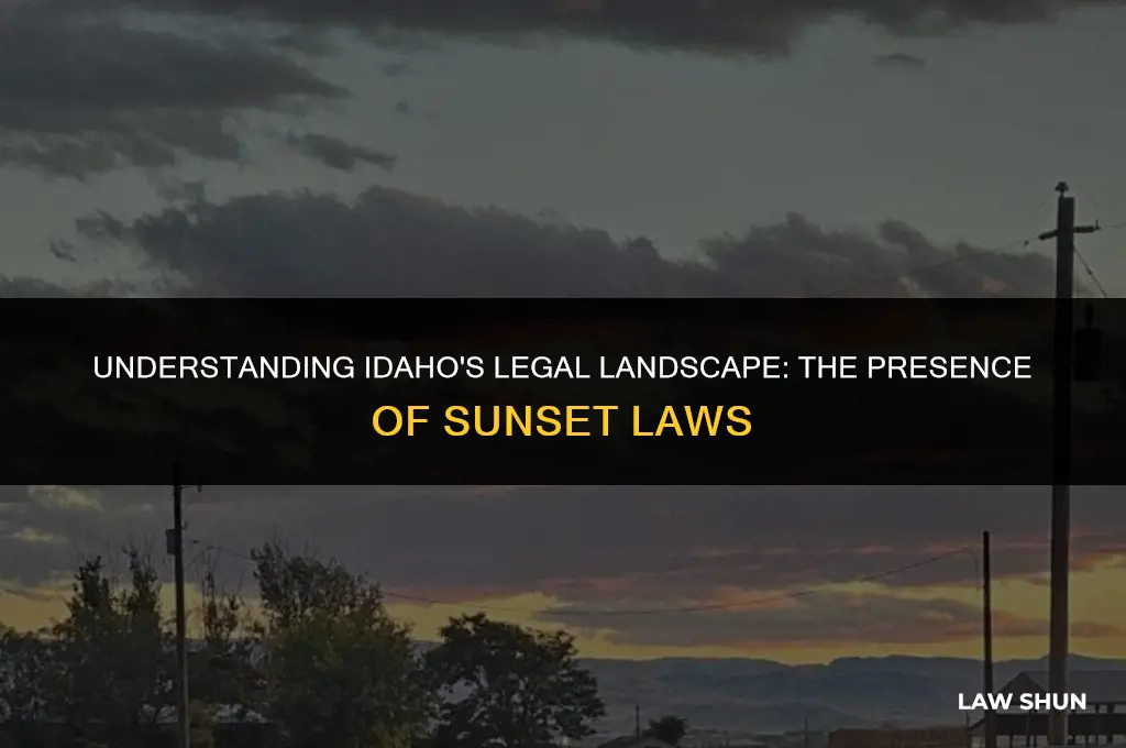does idaho have a sunset law