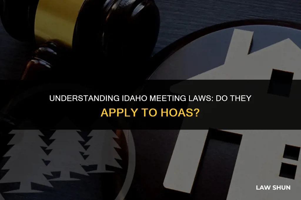 does idaho meeting laws include hoa