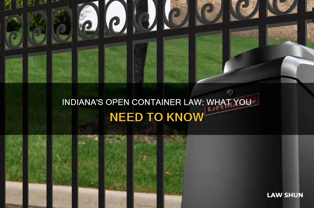 does indiana have an open container law