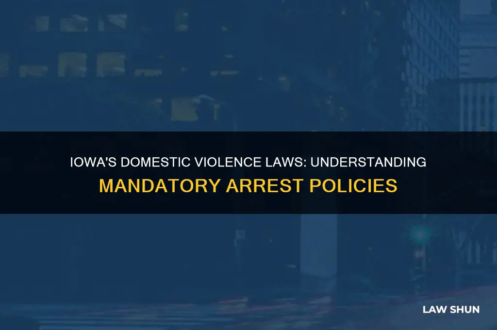 does iowa have a mandatory arrest law for domestic violence