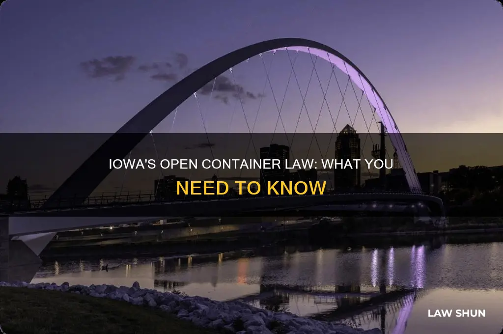 does iowa have an open container law