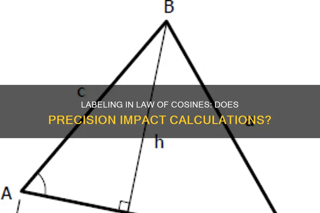 does it matter how you label in law of cosine