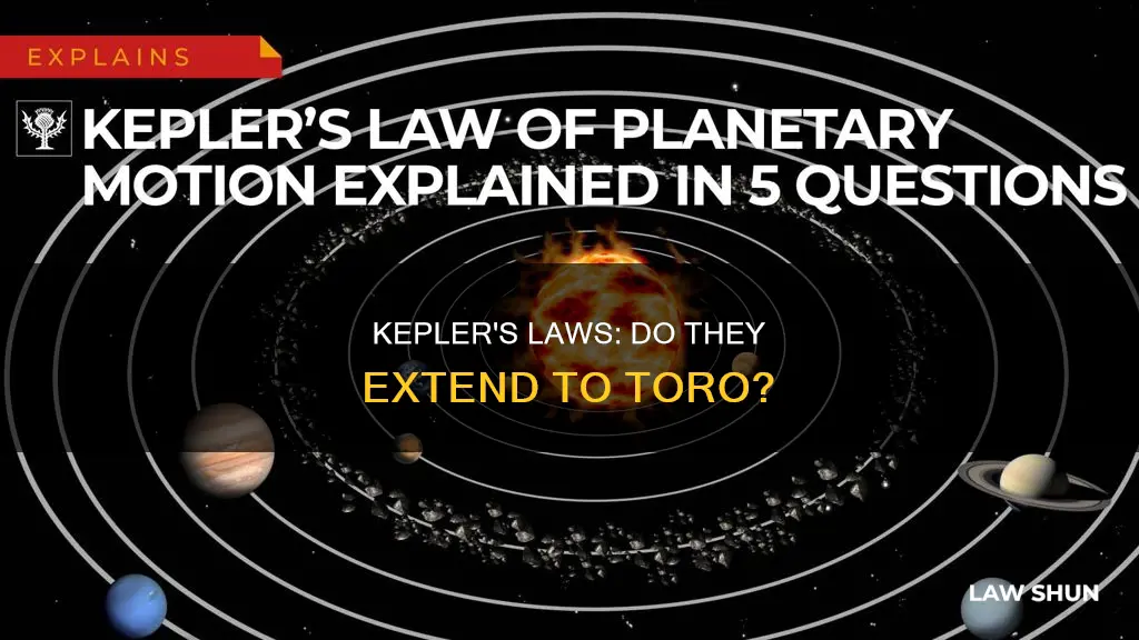 does keplers 3 laws apply to toro