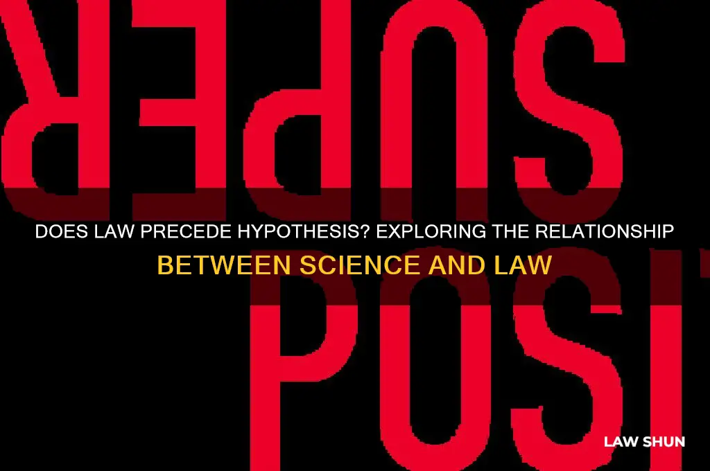 does law come before hypothesis