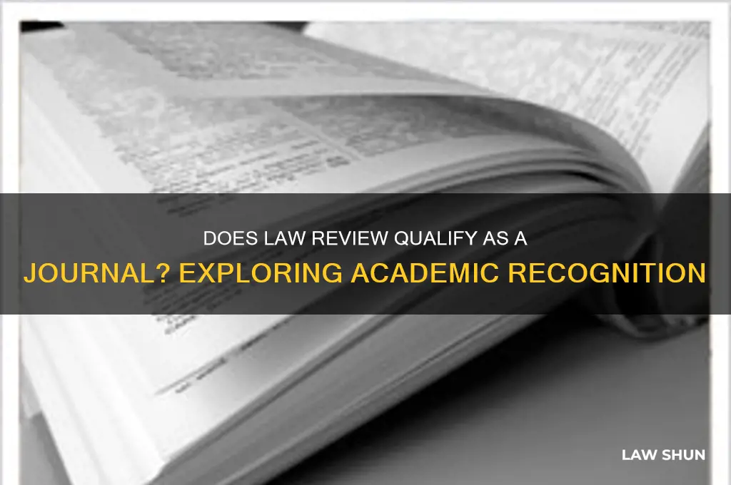 does law review count as a journal